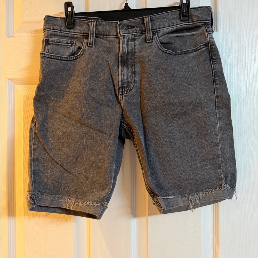 Hollister Men's Charcoal Jean Shorts